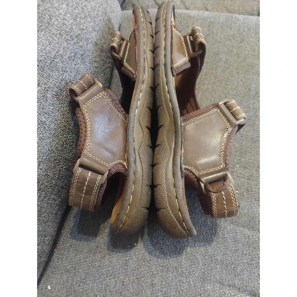 Propet Jordy Men's Sandal,‎ Coffee Bean, Size 12 M(D) Leather Upper Summer Shoes